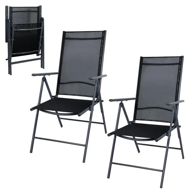 cclife gartenstühle 2er set hochlehner
