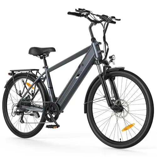 Touroll J1 ST/J2 26'' E Bike, Elektrofahrrad Trekkingrad E-Bike Herren Damen mit 561.6Wh Akku,100km Reichweite, 250W, E-Fahrrad mit 7-Gang-Getriebe, Pedelec Citybike EBike für Erwachsene