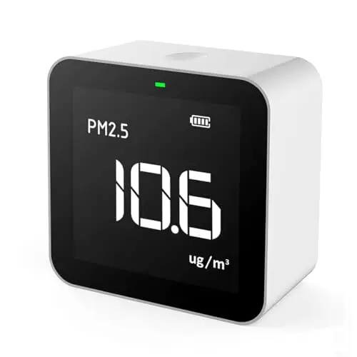 Temtop M10 Überwachung der Luftqualität für PM2.5/HCHO/TVOC/AQI, tragbarer intelligenter Monitor, wiederaufladbarer Akku