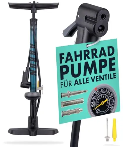AARON Sport One Fahrrad-Standpumpe mit Manometer