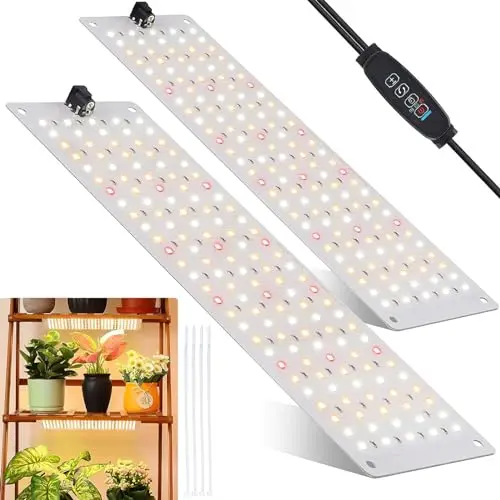 idudu 2x led vollspektrum pflanzenlampe
