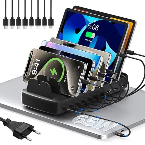 cotop 10-port 65w usb-c ladestation
