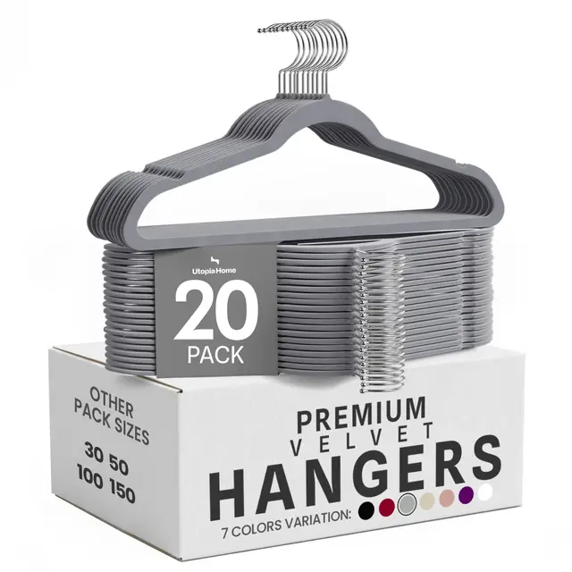 utopia home samt kleiderbügel 20er pack