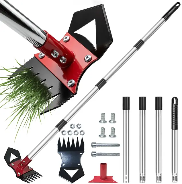 Unkrautentferner Länge 156cm, Unkraut Entferner Gerät, Garten geräte, 2-in-1 Unkrautrechen und Gartenhacke, Gartenwerkzeuge für eine effiziente Unkrautbekämpfung