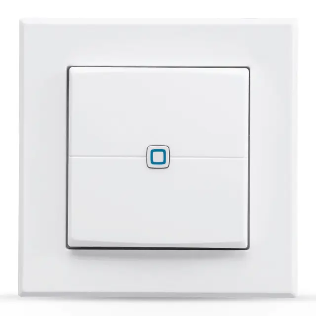 Homematic IP Smart Home Wandtaster – 2-fach, Wandschalter, zwei Tasten, Zubehör für Ihr Homematic IP Smart Home, universell einsetzbar, schaltet Aktoren und Thermostate, kabellos, 161830A0