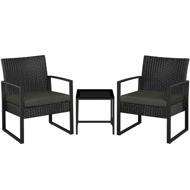 yaheetech gartenmöbel set pe-polyrattan