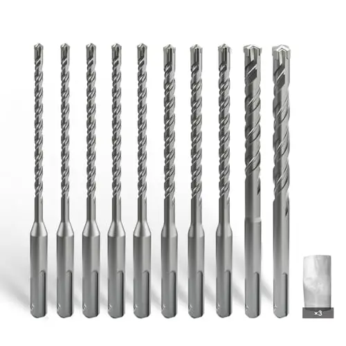 CSOOM SDS Plus Bohrer in den Größen 5,5,6,6,6,8,8,8,10,12(160mm),Professionell Betonbohrer，Ideal zum Bohren in Stein, Beton, Naturstein, Ziegelmauer