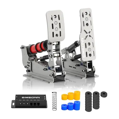 SIMSONN Plus X Sim Racing Pedals PC Simulator HE Hydraulikpedale Unterstützung für haptische Pedale Reactor (Plus X-P2-H2)