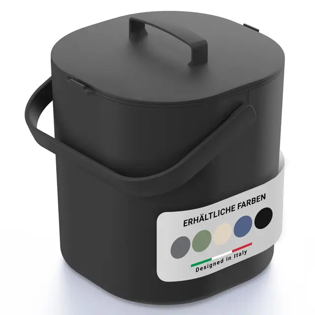 ptms biomülleimer küche 6l schwarz