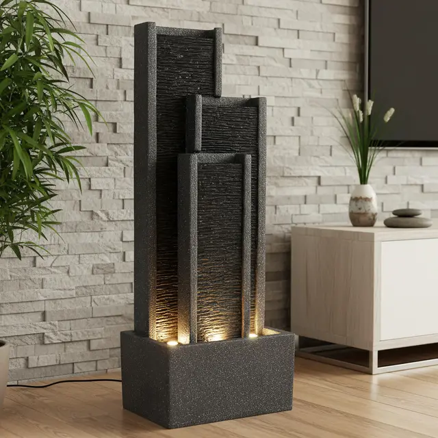 arnusa bk903 gartenbrunnen wasserwand