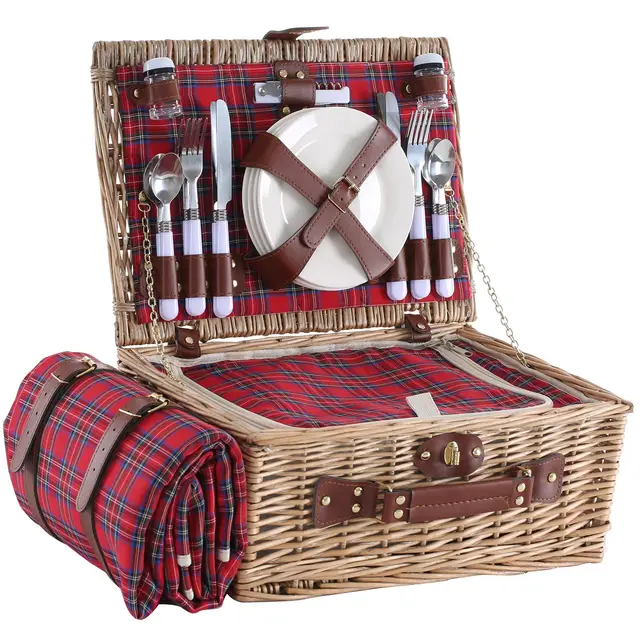 hybdamai picknickkorb vintage rot