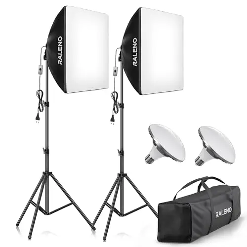 RaLeno LED Softbox Fotostudio Set