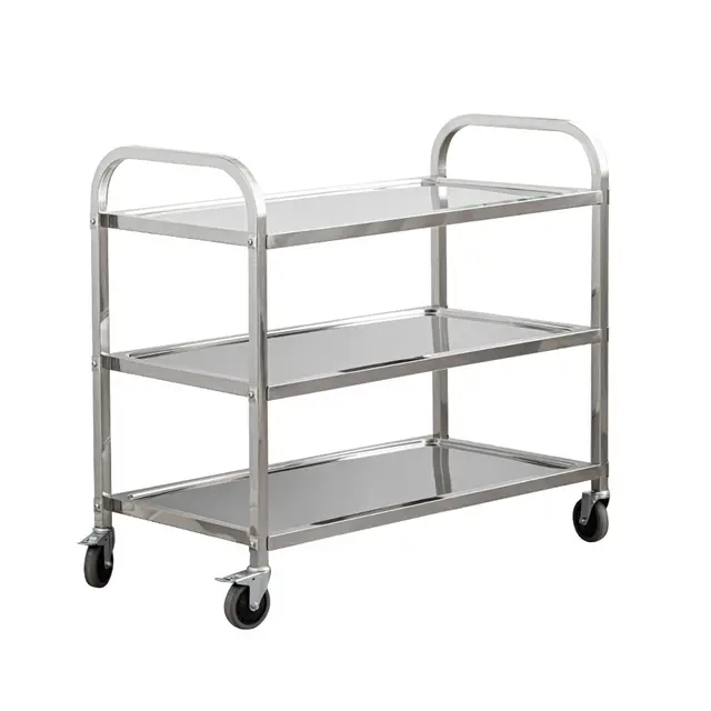uyoyous servierwagen edelstahl 3 böden