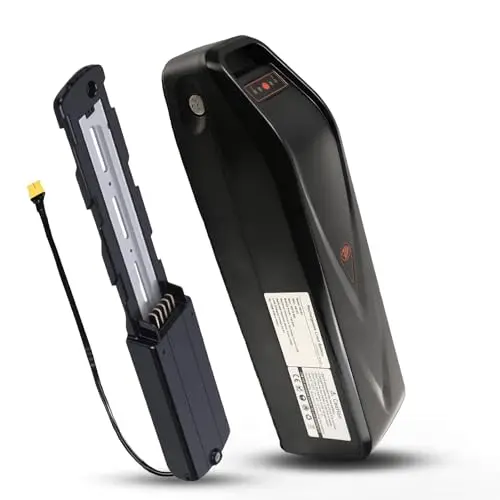 48V 15,6 Ah Lithium-Ionen E-Bike-Akku – Universeller Trinkflaschen-Akku mit 30 A Smart BMS, Schlüsselschloss u. LED-Anzeige – 5-Pin-Sockel – Kompatibel mit 250 W–1500 W E-Mountainbike-Motoren