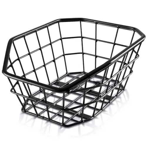 Büchel Fahrradkorb Jumbo hinten aus hochwertigem Aluminium mit verstärkten Kanten I Fahrrad Korb für hinten inkl. Befestigungsmaterial | Fahrradkorb hinten groß I Schultaschen Korb