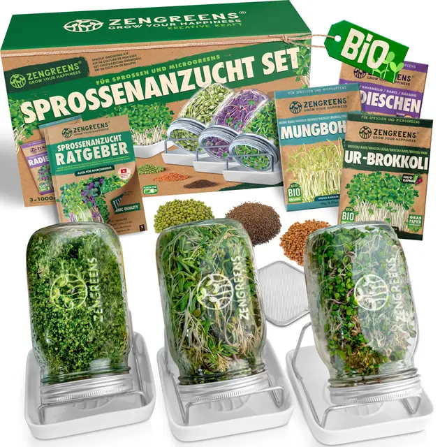 zengreens bio sprossen anzuchtset