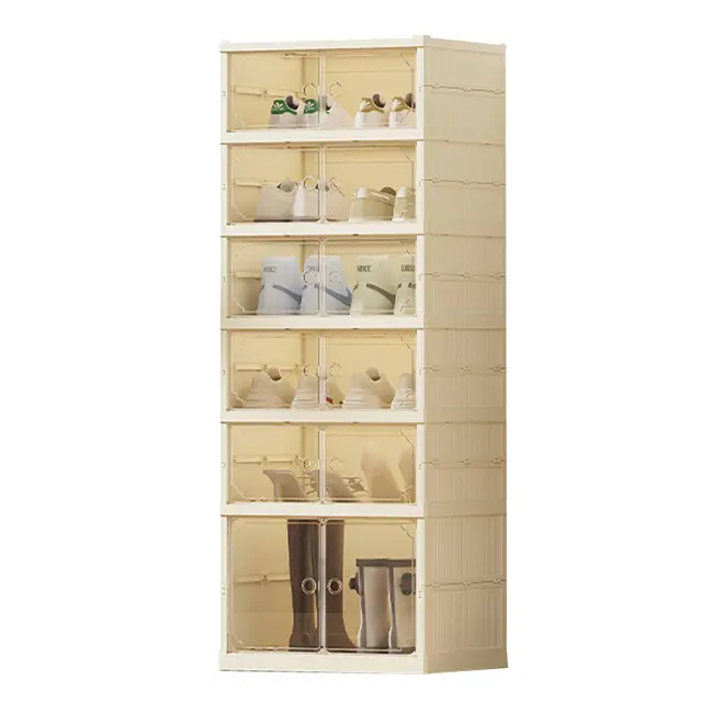 felenny schuhschrank 6-stöckig klappbar