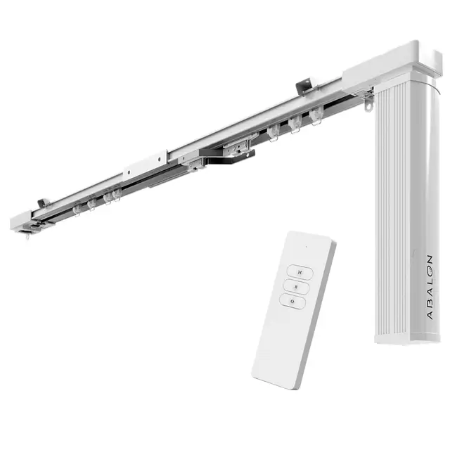 ABALON Motorisierte Vorhangschiene mit Fernbedienung (Not Wifi), 1-8 Meter, Aluminium, elektrische vorhänge, elektrische vorhangschiene.