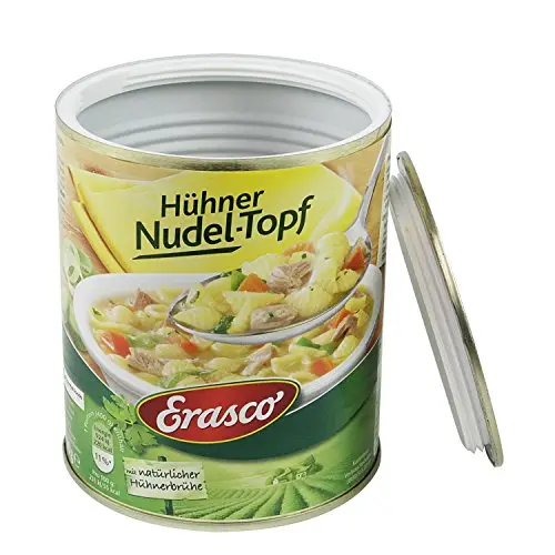 Plastic Fantastic Dosensafe Geldversteck im Design eines Erasco Nudeltopf, 12,0 x 10,0 cm