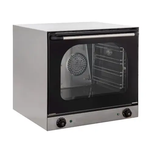 GastroHero Heißluftofen ECO 4 Bleche Umluftofen Gastronomie Backofen Edelstahl 62 Liter 230 V