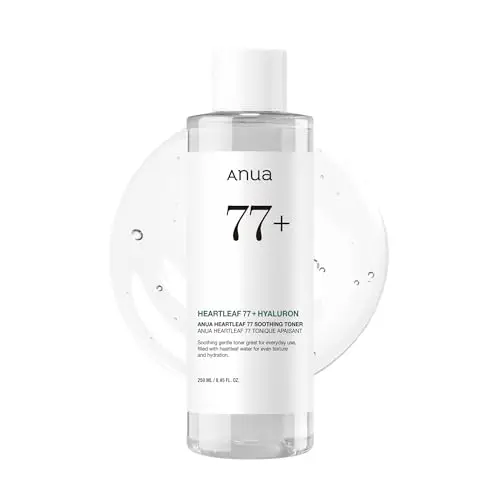 Anua Heartleaf 77 Soothing Toner, Feuchtigkeitsspendender & beruhigender Gesichtstoner für Glass Skin, Hyaluronsäure, Leichte Hydration für empfindliche Haut, Korean Skin Care, 8.45 fl.oz