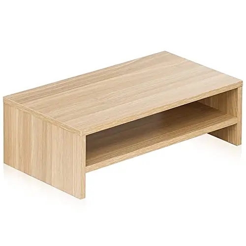 fitueyes monitorständer holz 2 ebenen