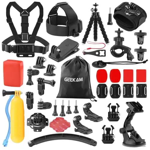 geekam 38in1 actioncam zubehör kit