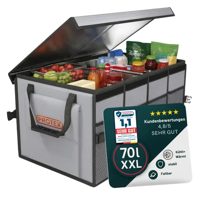 PROTEX Kofferraum-Organizer 70 L mit Thermofunktion