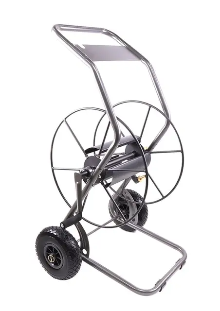 Sirocco Schlauchwagen 3/4" – robuster Schlauchaufroller aus pulverbeschichtetem Stahl, hochwertiger Gartenschlauchwagen mit Hartplastik-Rädern (PU) – stabile Lagerung & einfache Mobilität