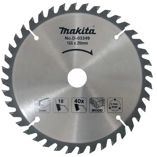 Makita D-03349 Kreissägeblatt 165mm 40Z