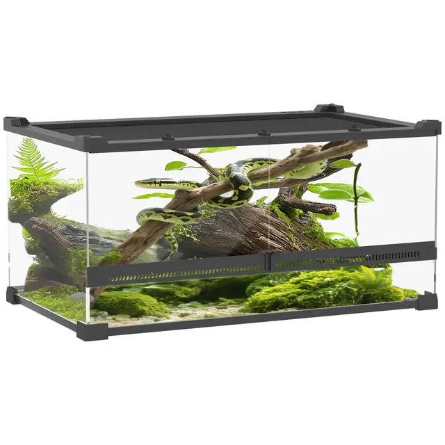 pawhut glasterrarium 34l reptilien