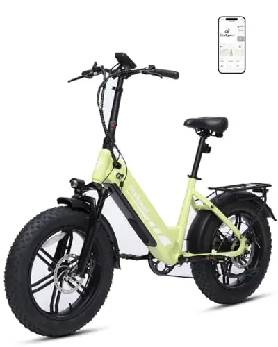 Bodywel F20PRO E Bike Herren Damen 20 Zoll All Terrain E Fatbike City & Mountain, 48V 20Ah Akku, 250 W Motor, Reichweite bis 120 km (PAS), Hydraulische Scheibenbremsen, 7-Gang Schaltung