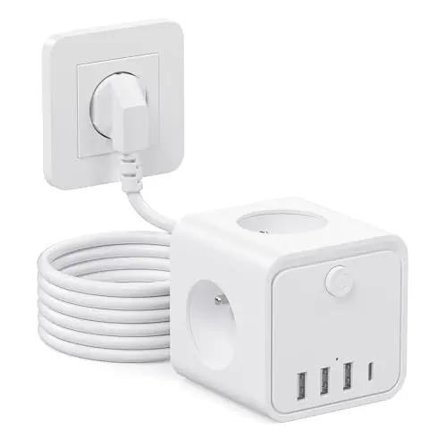 kemelo steckdosenleiste 7 in 1 mit usb