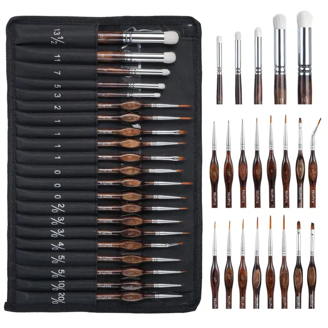 nicpro 21 miniatur pinselset modellbau