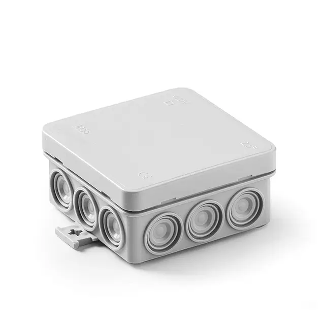 FAMATEL – Wasserdichte Abzweigdose Minibox IP55 I Druckdeckel I 85x85x39 I Grau