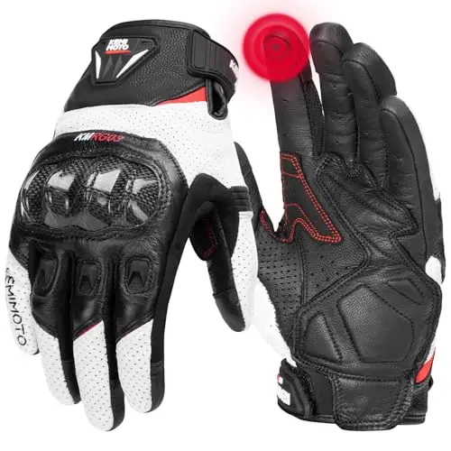 Kemimoto Ziegenleder Motorradhandschuhe
