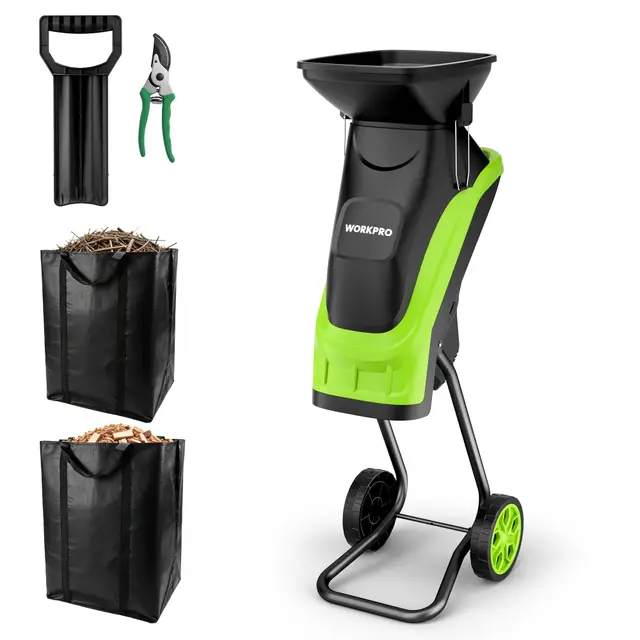 workpro elektrischer gartenhäcksler