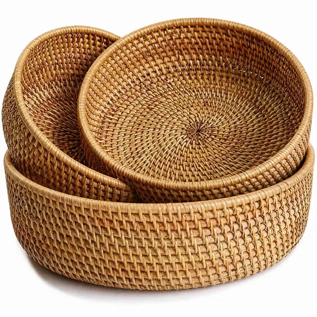yangqihome runde rattan obstkörbe