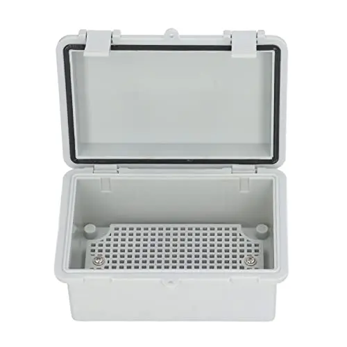 IP67 Wasserdichte Elektrobox für den Außenbereich, Elektrogehäuse, Anschlussdose mit Klappdeckel, Kunststoffclip für Heimwerker, Grau