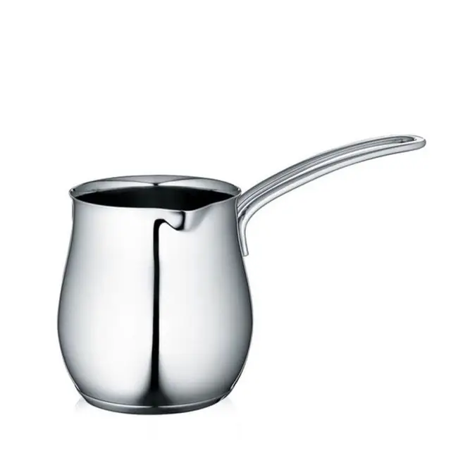 cilio Aufschäumbecher Professional 750 ml, Edelstahl, Sandwichboden | Induktionsgeeignet, Ø 8 cm, spülmaschinenfest – ideal für perfekten Milchschaum in Barista-Qualität