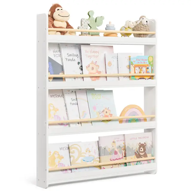 songmics bücherregal kinder 4 ebenen 80
