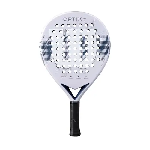 Wilson Optix V2 Lite Padel-Schläger, Anfängerfreundlicher Schläger, Mit Leichter Glasfaseroberfläche, Perfekt für Training oder Freundschaftsspiele