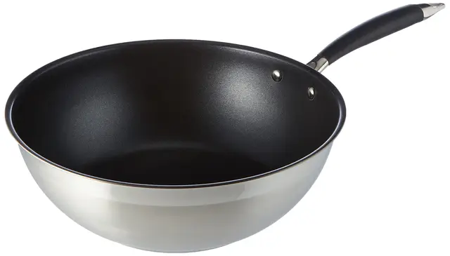 amazon basics wok 28 cm edelstahl