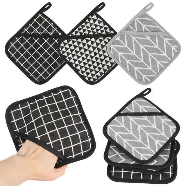 muxwell topflappen 6er set 18x18 cm