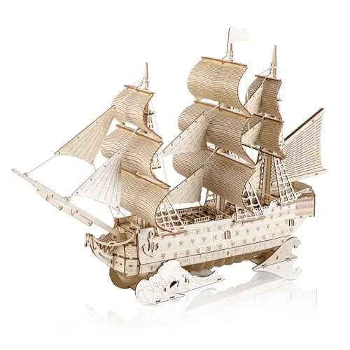 comfoyar 3D Puzzle Schiff, Holzmodelle Bausätze Erwachsene, Modellbau Set Holz, Kreativer DIY Bastelset für Dekoration, Weihnachten Valentinstag Geburtstagsgeschenk für Männer Frauen, Sailing Ship