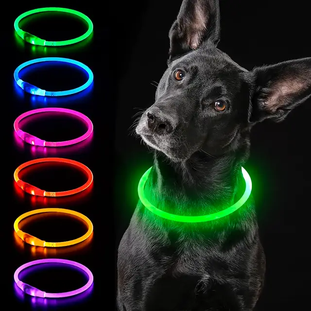 itayga leuchthalsband hund grün
