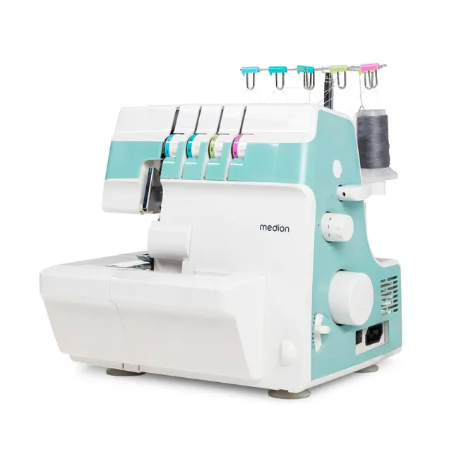 medion overlock nähmaschine so90 türkis