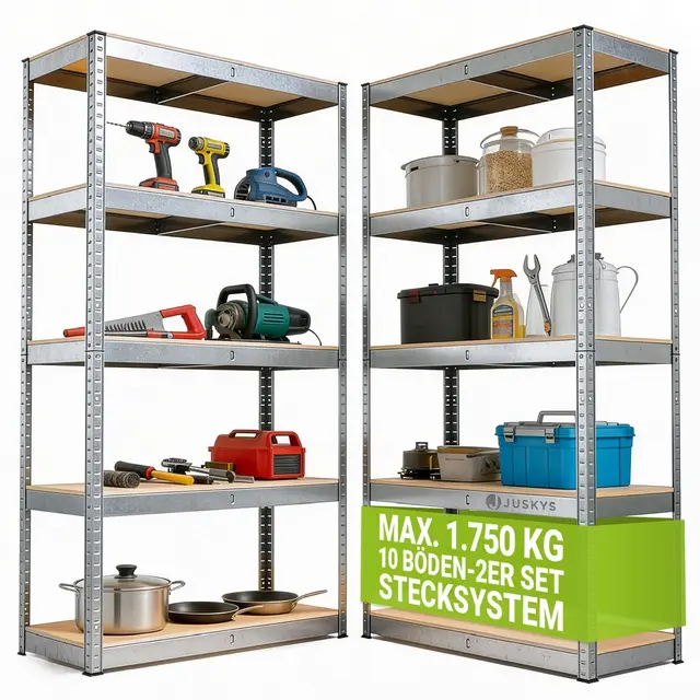 Juskys Basic Set Étagère de garage