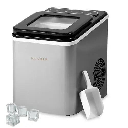 KLAMER Edelstahl Eiswürfelmaschine