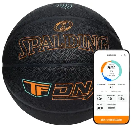Spalding TF DNA Smart Basketball + 1 Jahr App Abonnement Bundle I iOS und Android kompatibel I Alle Oberflächenmaterialien